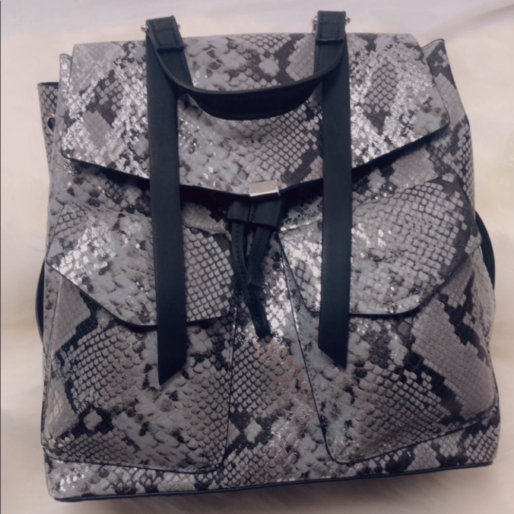 PETA approved vegan leather snake backpack